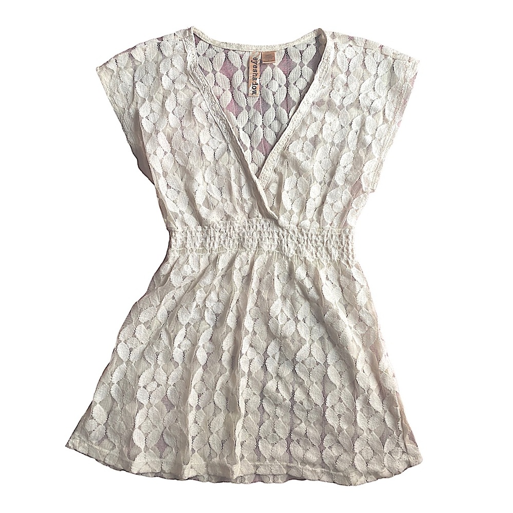 Vintage Eyeshadow Babydoll Lace Sleeveless Top